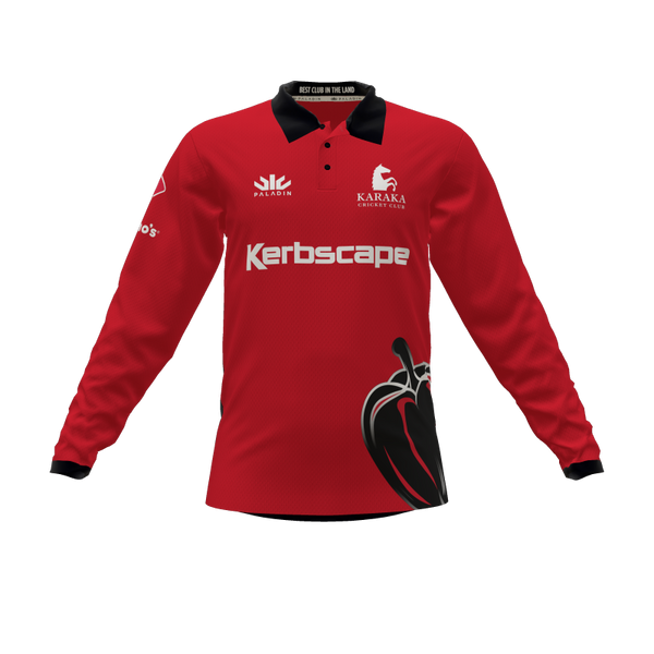 Karaka Cricket Club Coloured Long Sleeve Cricket Shirt