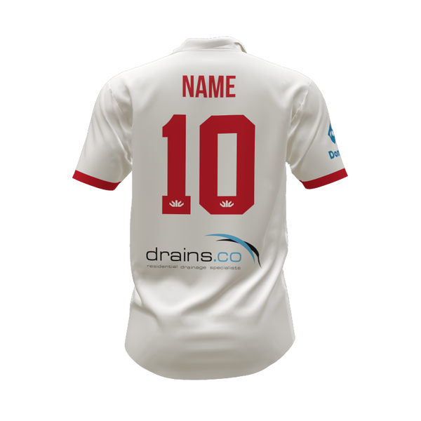 Karaka Cricket Club White Short Sleeve Cricket Shirt