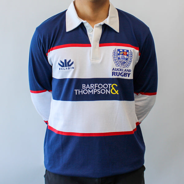 Auckland Rugby Retro Long Sleeve Polo