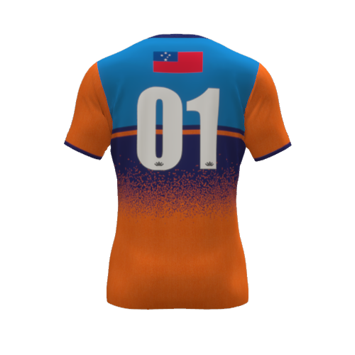 Ulalei Wainuiomata Sports Orange/Blue Tee