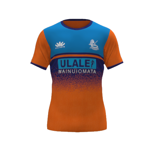 Ulalei Wainuiomata Sports Orange/Blue Tee