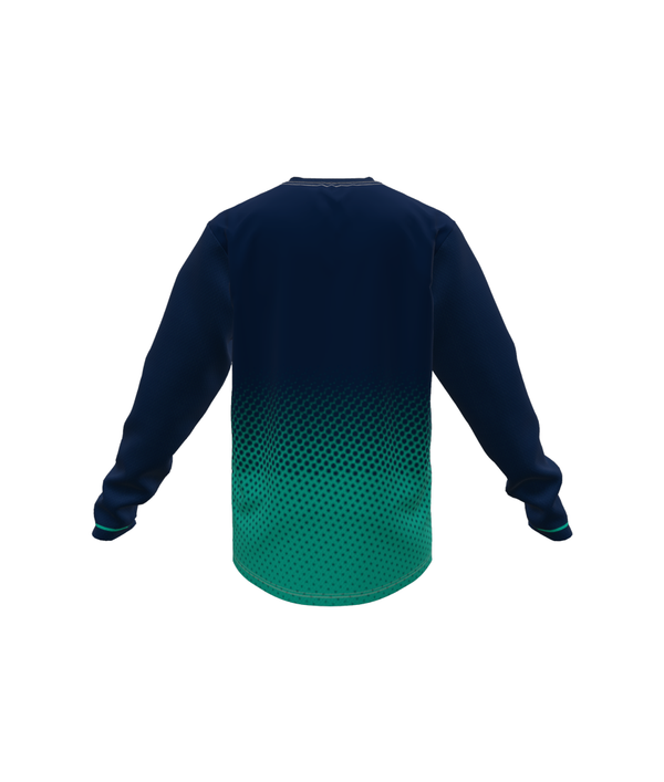 Auckland Rugby 2023 Long Sleeve Tee - Navy/Mint