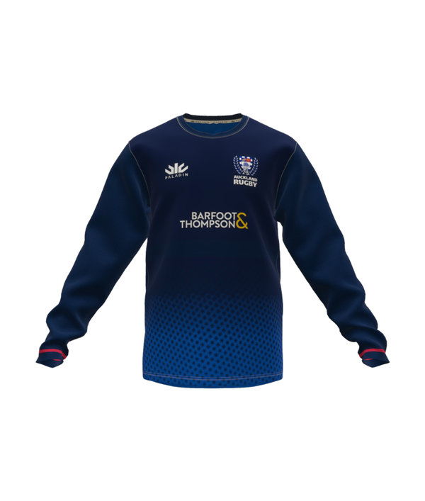Auckland Rugby 2023 Long Sleeve Tee - Navy/Royal
