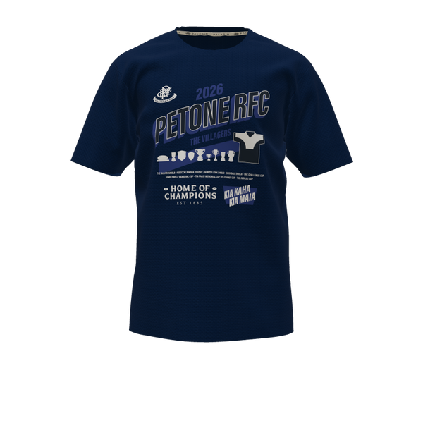 Petone RC Champions Cotton Tee - Navy - Mens & Kids