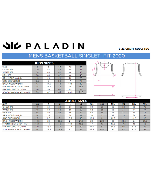 Te Puke Cricket Basketball Singlet